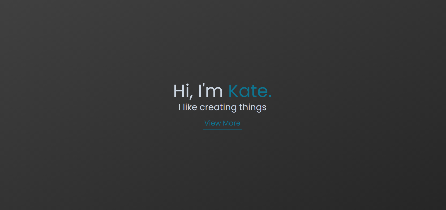 third project (current portfolio site) screenshot